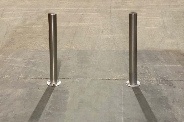 Bollards with Grade 304 Stainless Steel - 750mm above ground in Bolt Down