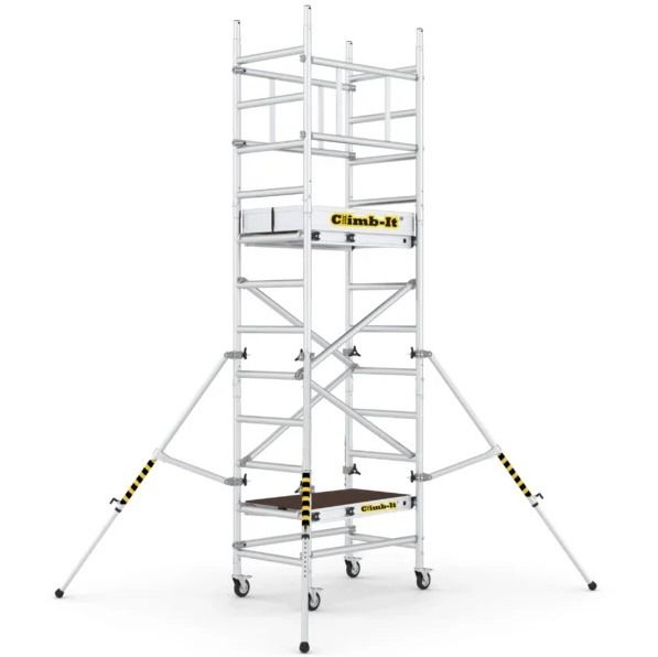 UniPro&#x20;Aluminium&#x20;Mobile&#x20;Mini&#x20;Scaffold&#x20;Tower&#x0D;&#x0A;One&#x2011;Person&#x20;Scaffold&#x20;System&#x20;by&#x20;Climb-It&#x20;