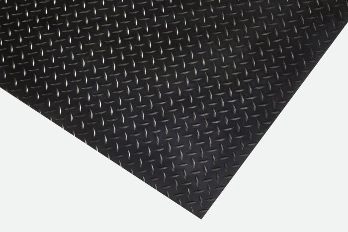 Chequer Plate Rubber Matting Pre-Cut Lengths (1-10m) - 3mm Safety & Slip Protection