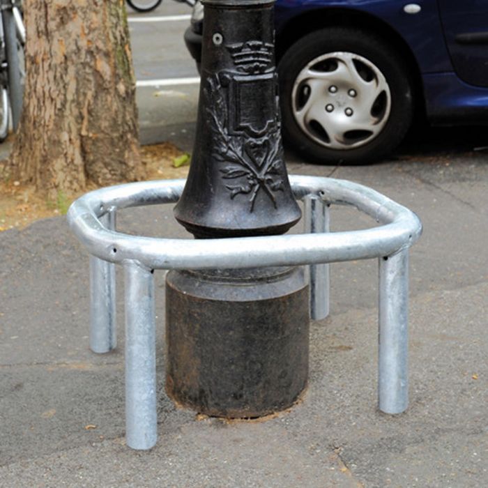 Tree Protector, interlocking pole/column protector in solid Steel Construction, Galvanised finish, 10 Yrs Guarantee