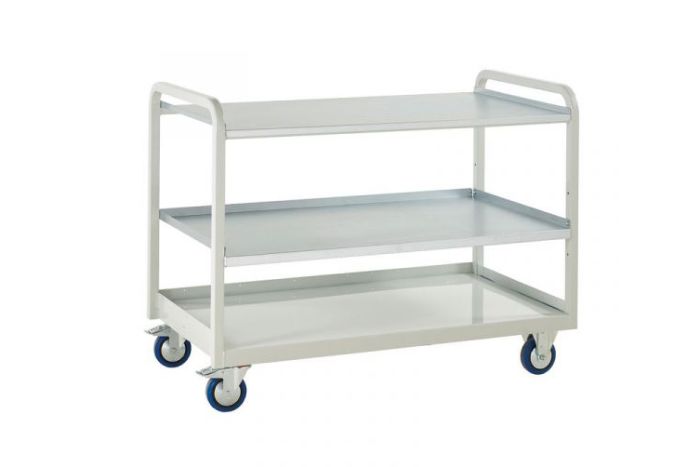 Euroslide Trolley Kit 1 - 2 Shelves - Steel Worktop