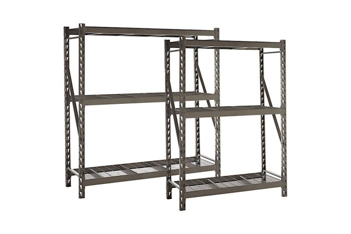 Heavy Duty Steel Shelving: 1980mm H &  650kg UDL
Hammerite Finish | 3 Mesh Decks | Easy Assembly
