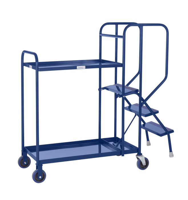 Picking&#x20;Trolley&#x20;with&#x20;Steps&#x20;-&#x20;300kg&#x20;Capacity&#x0D;&#x0A;Available&#x20;with&#x20;Timber&#x20;or&#x20;Steel&#x20;shelf&#x20;options