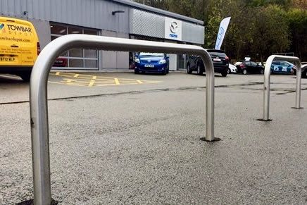 Stainless Steel Hooped Barrier - Sold Secure: Diameter 60mm
Grade 304 or 314: Concrete-In, Bolt Down & Removable