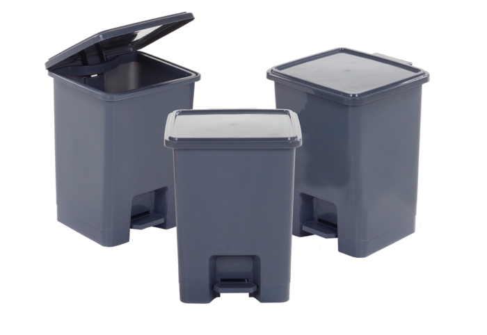 Pedal&#x20;Bins&#x20;Set&#x20;of&#x20;3,&#x20;15L&#x20;size&#x20;.Grey&#x20;