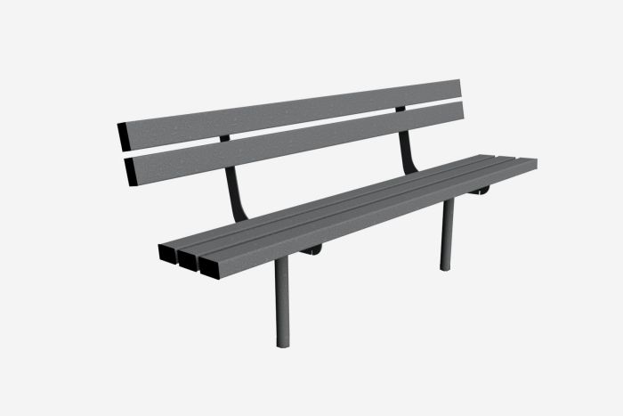 Rendered Image of a Concrete-In Outdoor Backrest Seat