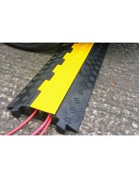 2-Channel Drive Over Ramp: Heavy Duty (8 Ton) - 5 MPH Safe Protects Cables Up To 25mm Durable Rubber & High Visibility. Great Volume Discounts.