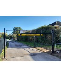Height Restrictor and Swing Gate Combination to control access regardless the height of vehicles- Heavy Duty