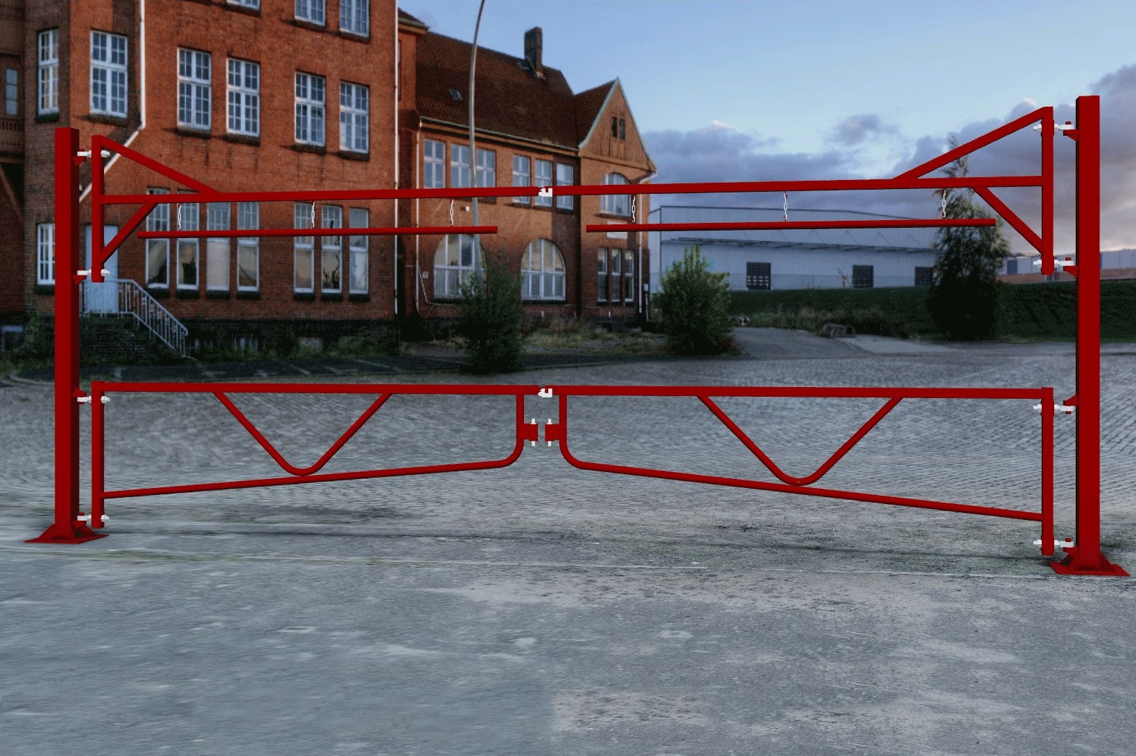 Dual-Purpose Double Swing Gate Height Restrictor