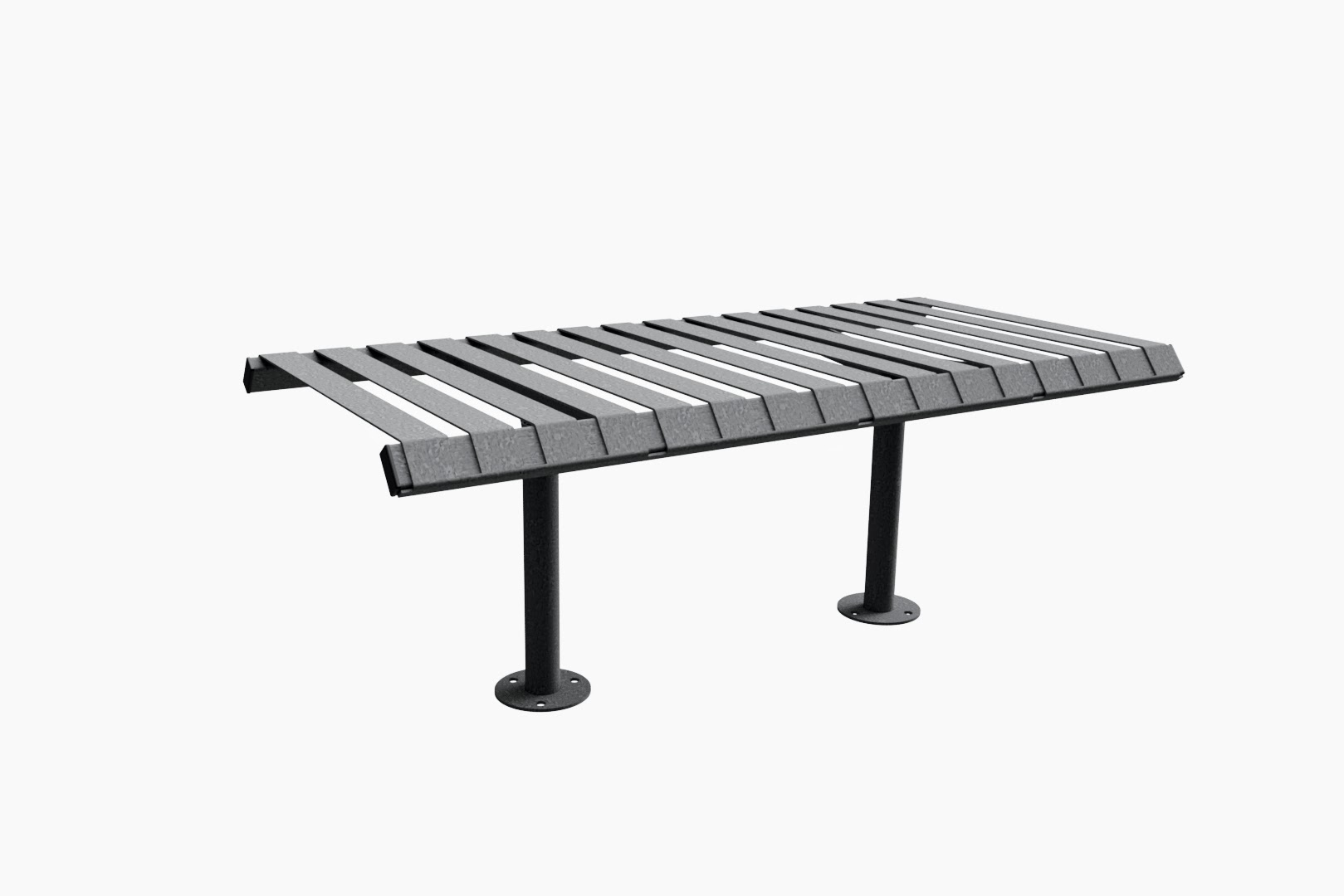 Easton Outdoor Bench: 600 Galvanised and Stainless Steel Powder Coat Colour Finishing Ideal for Busy Public Areas