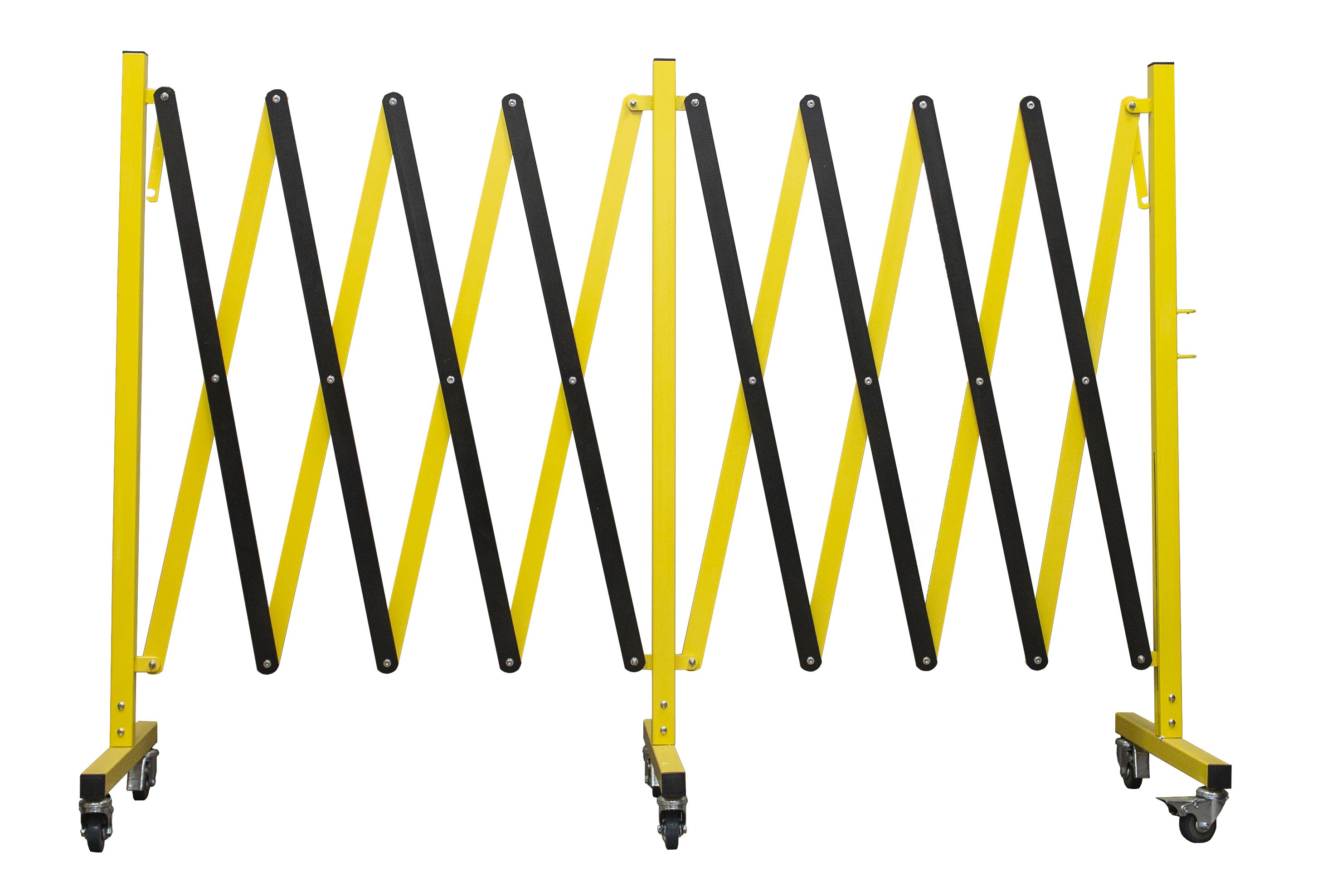 Expanding Steel Barrier (Hi-Viz) Mobile Easy Manoeuvrability Crowd Control Safety & Security