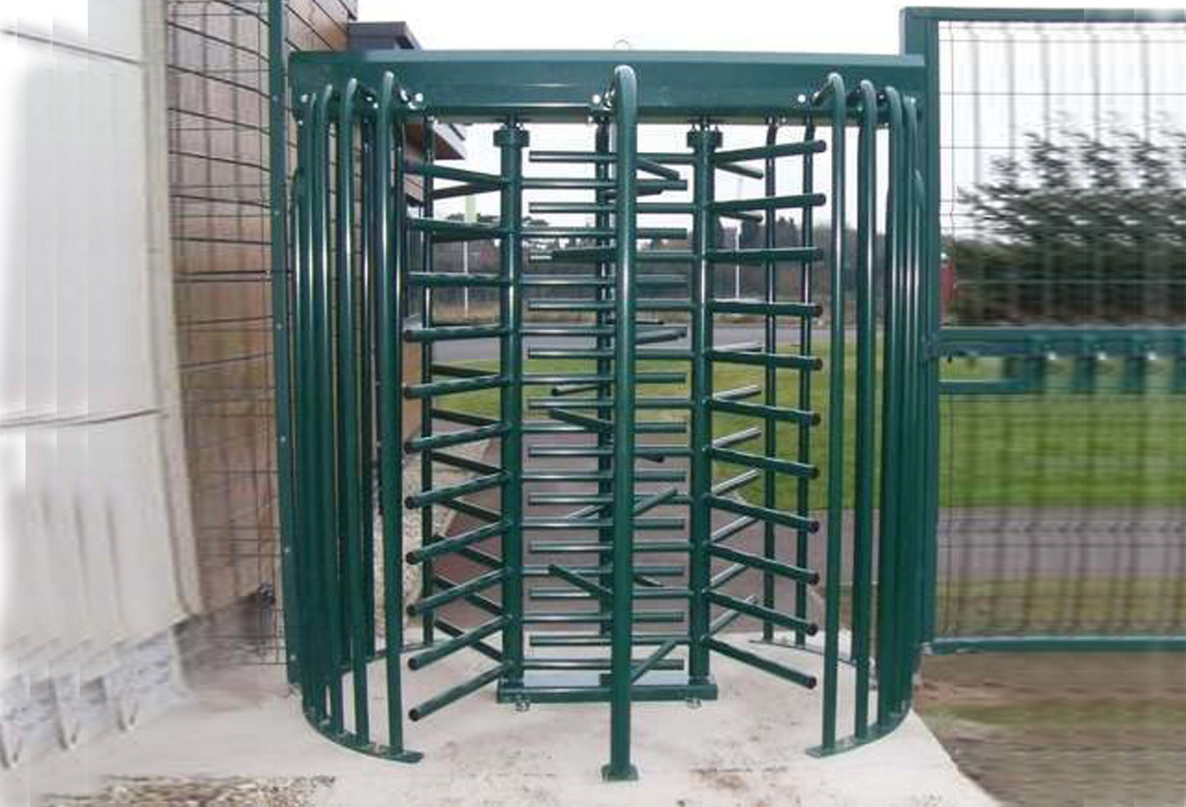 Pedestrian Turnstile - Fully Automatic 3 Wing, Full Height, Galvanised and colour coated as standard