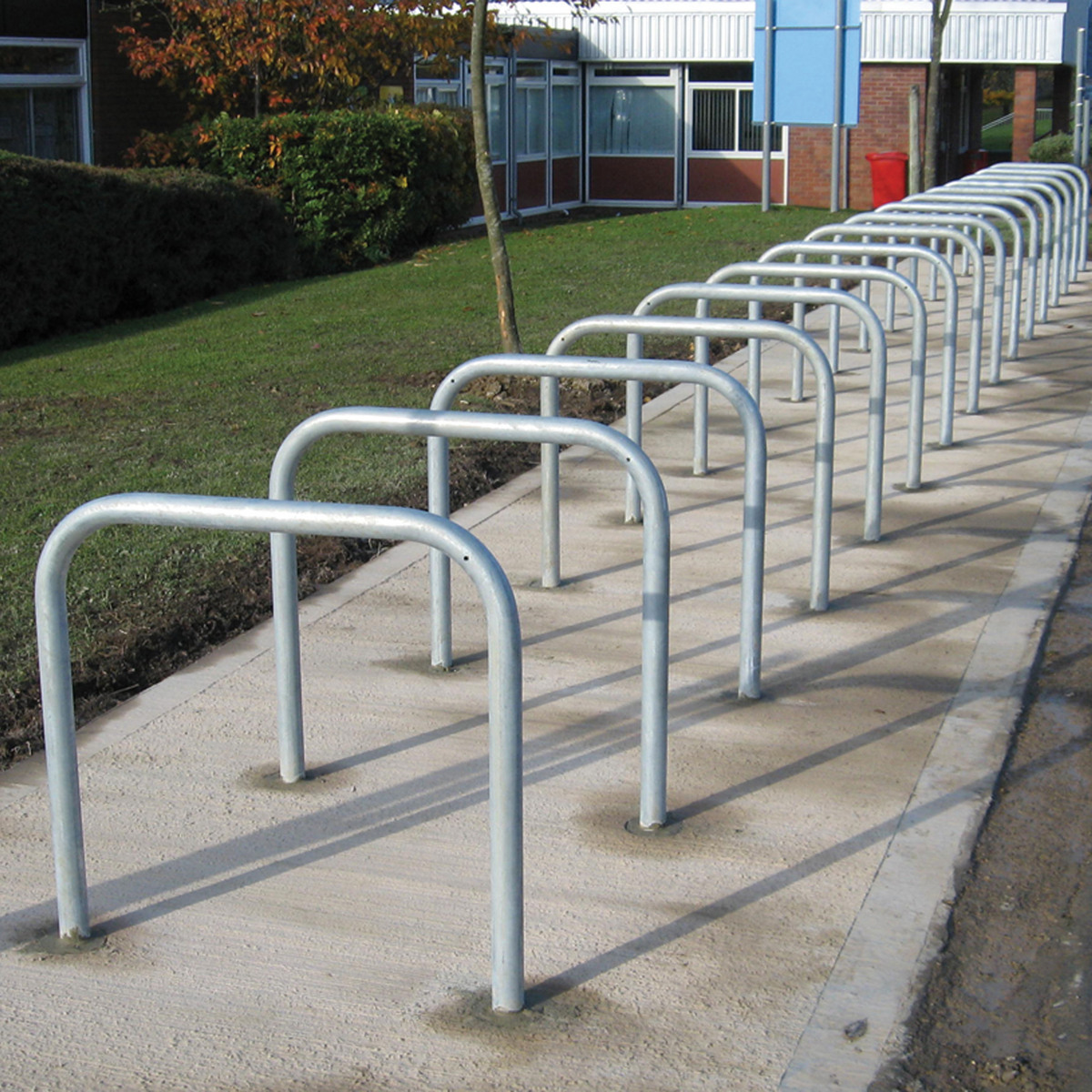 Sheffield Cycle Stand are  Available as Concrete In or Bolt Down