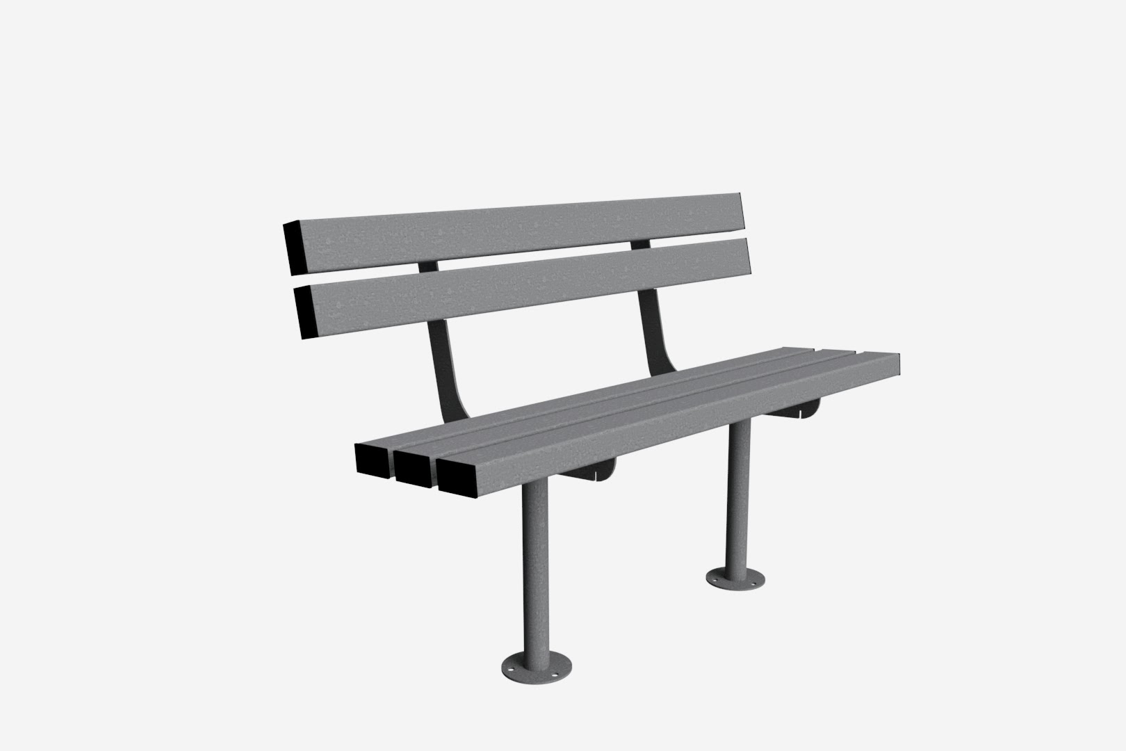Gretton 1200mm Backrest Seat Galvanised & Powder Coating Flexible Installation Options Perfect for Outdoor Relaxation