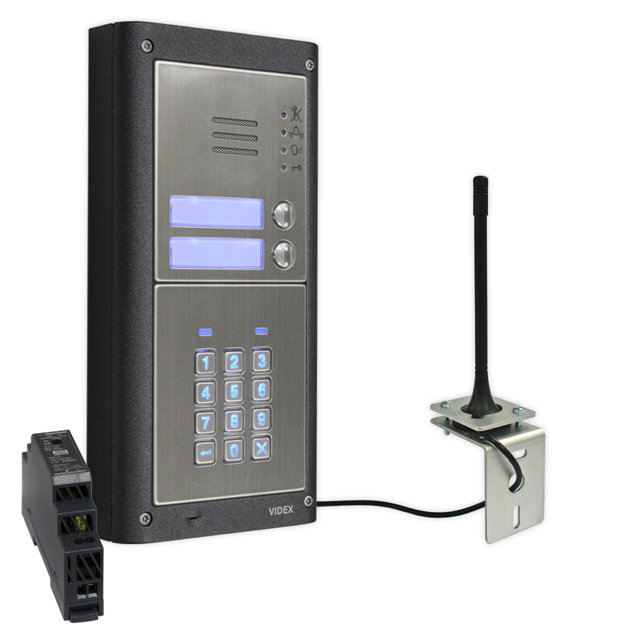 GSM Intercom by Videx - 2 Button, Surface Mounted with Keypad and Proximity Reader