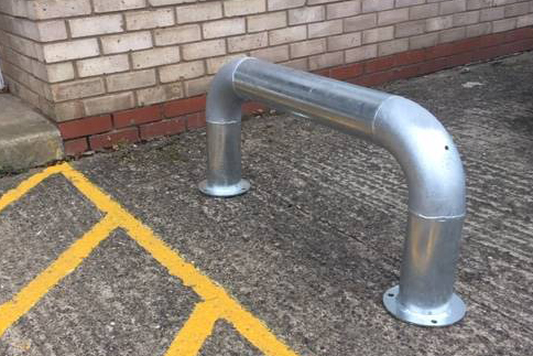Hooped Perimeter Barrier (101mm Dia). Extra chunky and 3mm thick. Concrete or Bolt Down
