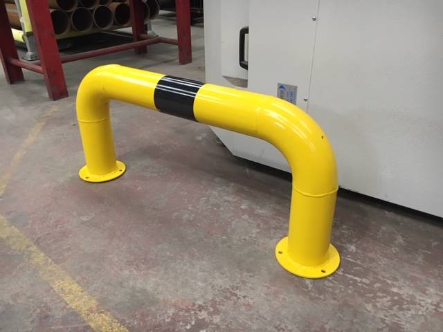 Hooped Protection Guards Heavy Duty XL (101mm diameter) - Hi Vis for protecting personnel from machinery in Warehouse