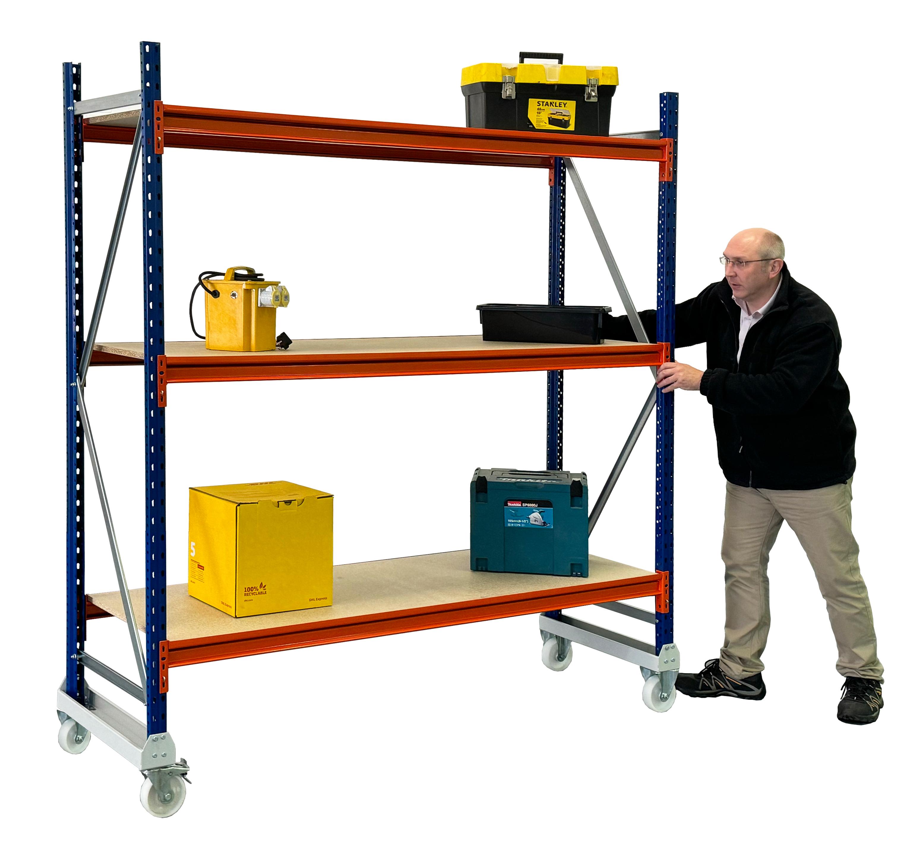 Mobile Longspan Shelving: Flexible Easy Manoeuvrability Heavy Duty 400kg UDL