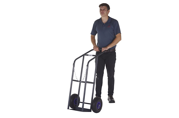 Single Cylinder Trolleys: 300KG Heavy Duty Reach Compliant with Puncture Proof Wheels Diameters 240 or 400mm