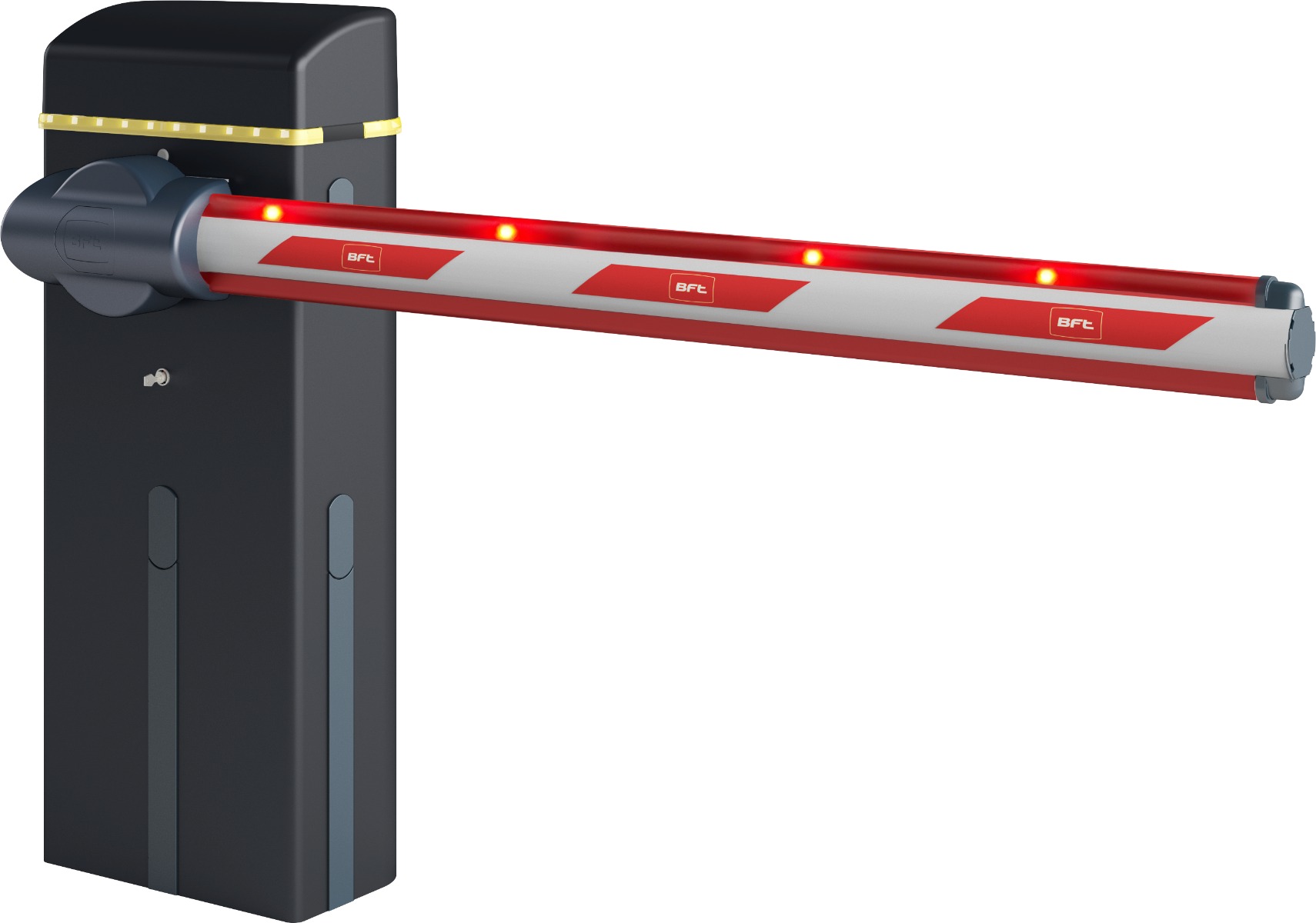 Arm Barrier Automatic - Mid level semi intensive use, wide range of accessories and long term reliability and durability. Up to 7.4m.