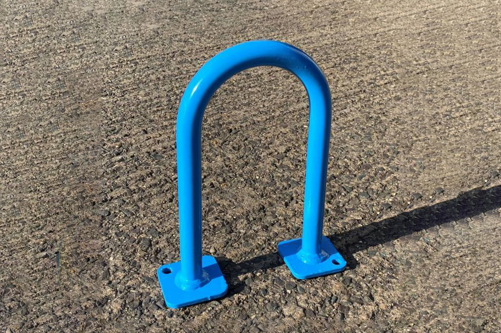 Mini Blue Bike Hoop - Small design for space saving security