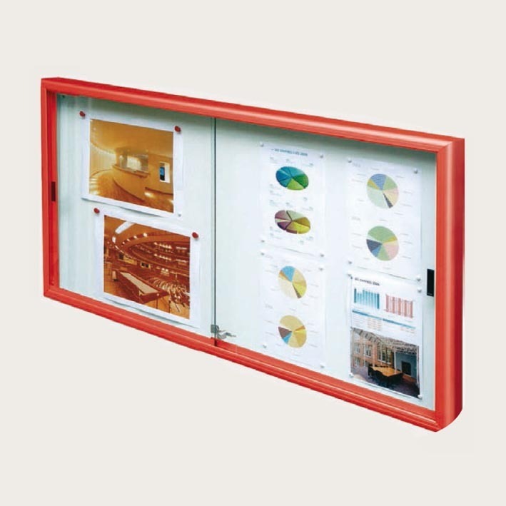 Noticeboards, Indoor Use, Classic Sliding Door. Can be wall mounted or mounted on legs (available extra)