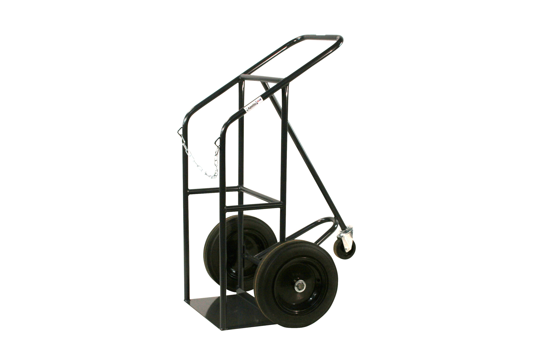 Heavy Duty Cylinder Trolleys with Solid Rubber Wheels & Support Castors