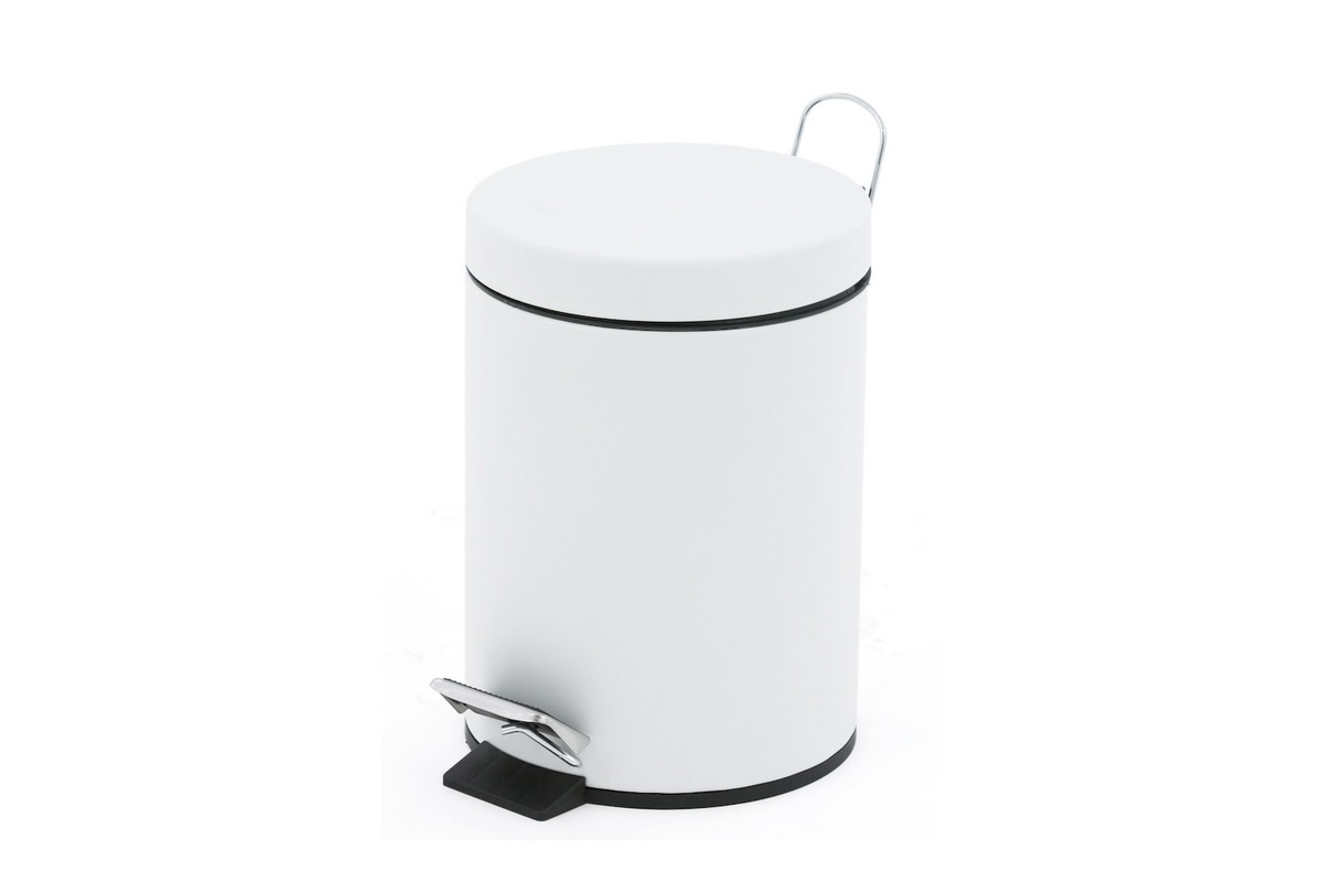 Pedal Bins in White - Capacity: 3Ltr, 12Ltr, 20Ltr & 30Ltr