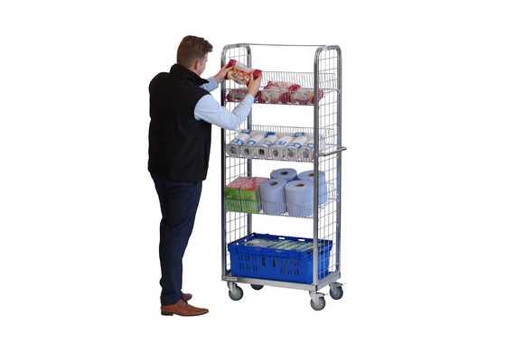 Multi-Use Pick & Display Trolley (Adaptable in 2 Configurations) Smalls/C-Shelves&Crates/U-Shelves | H1710mm