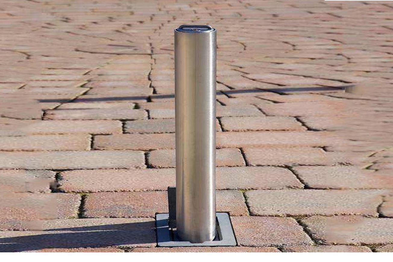 Telescopic 76mm Diameter Round Stainless Steel Parking Post from Rhino. Great for Both Domestic and Commercial use.