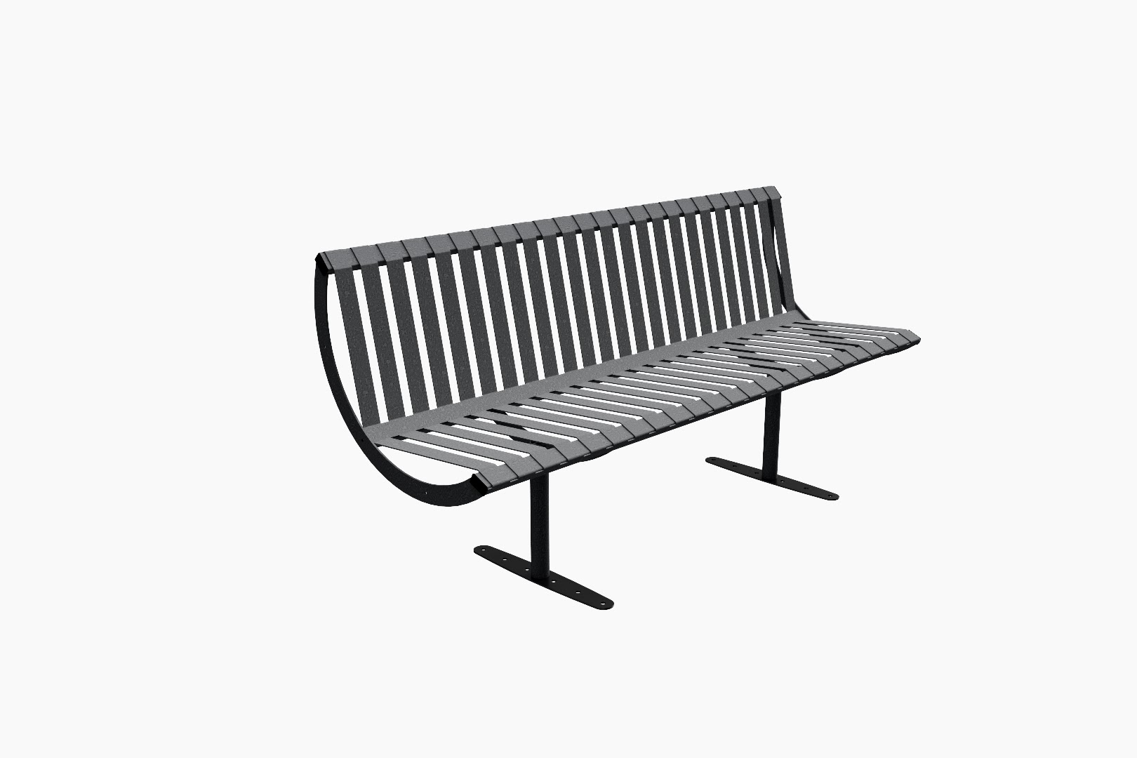 Rockingham 1800mm B/R Seat Galvanised and Stainless Steel Powder Coat Colour Finishing Backrest Seating for Outdoors