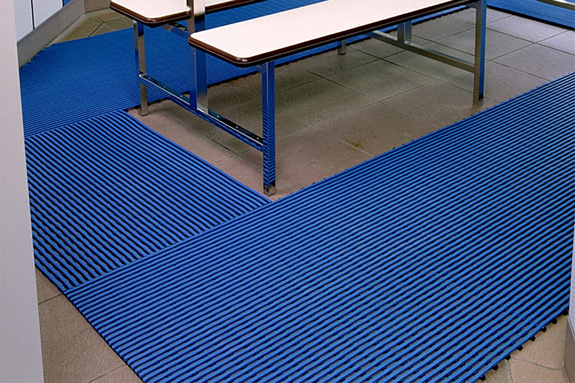 Matting for Wet & Swimming Pool Areas with Duck Board Anti-Sip PVC Surfice for Hygiene, Comfort & Safety plus Vibrant Colour choice