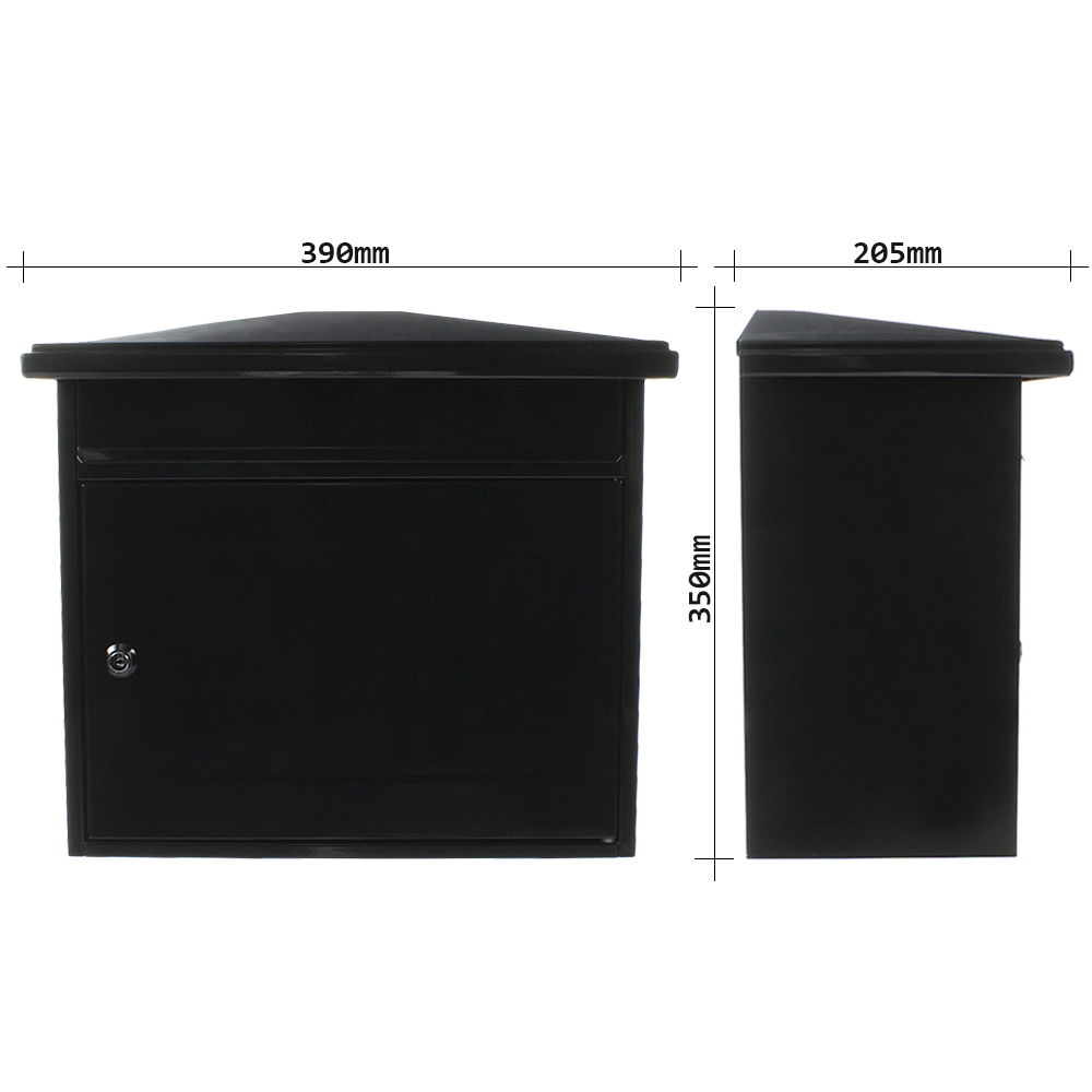 Mailbox Worthersee Cylinder Lock Black