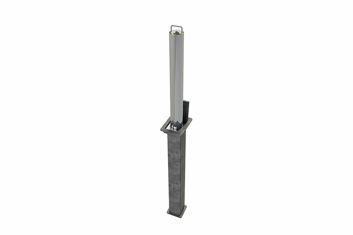 Telescopic Bollard - 580mm Above Ground & 76 Diameter Stainless Steel - Driveway