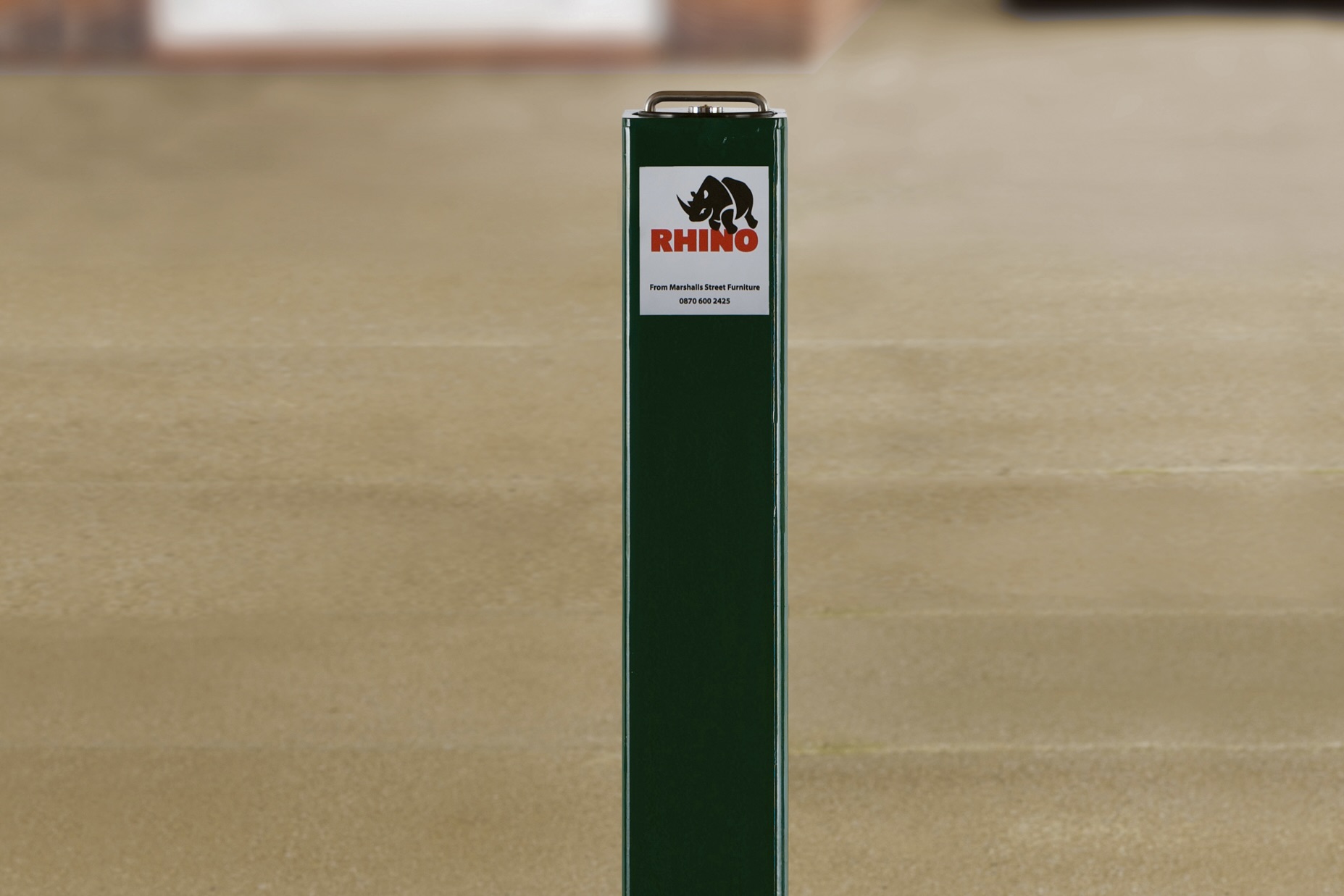 'Rhino' RT SQ8 Metal Heavy Duty Square Telescopic Bollard 
Sold Secure - Galv & Colour - H670mm - from Marshalls