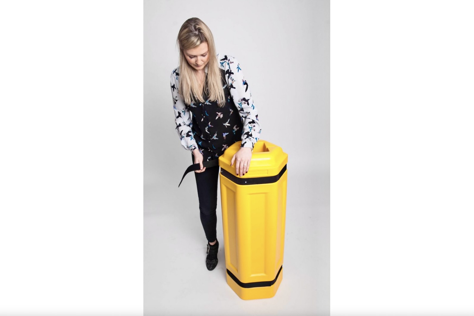Column Impact Slimline Protector - Fits 90mm to 160mm sq - Fast & Easy to Fit in Warehouses & Carparks