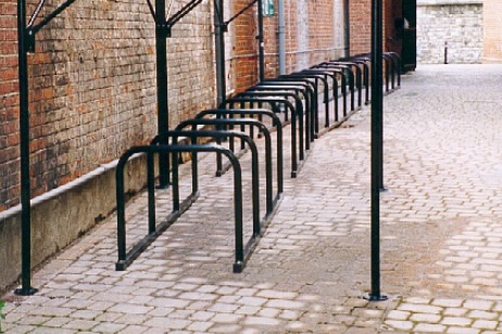 Sheffield Cycle Toastrack with Colour Coating Choices on Galvanised Steel - 4 to 16 Bikes