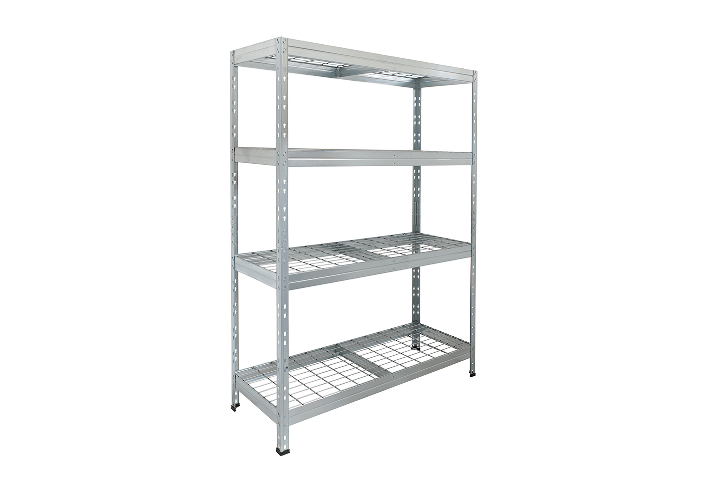 Heavy Duty Galvanised Shelving: For Warehouses & Stock Rooms 300kg UDL per Wire mesh shelf