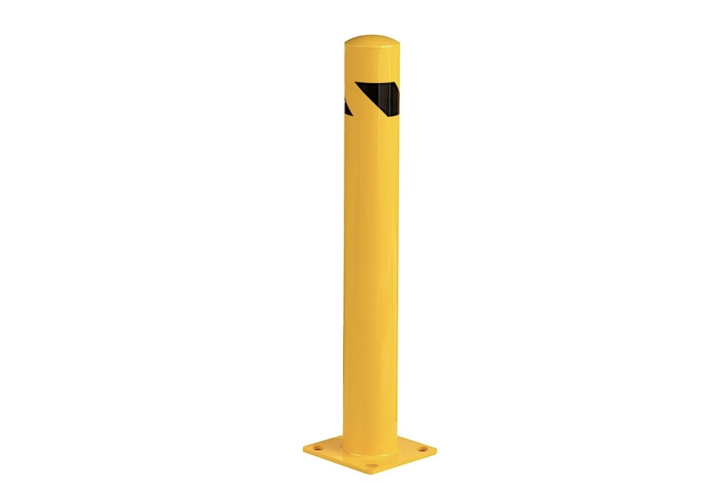 Steel Bollard Heavy Duty Safety with 115mm diameter Yellow Powder coated to protect machinery and work places