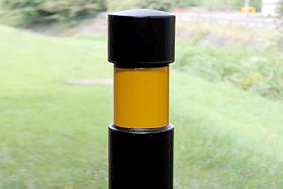 Bollard (114-168mm) 1000mm above ground with stepped feature.- Robust