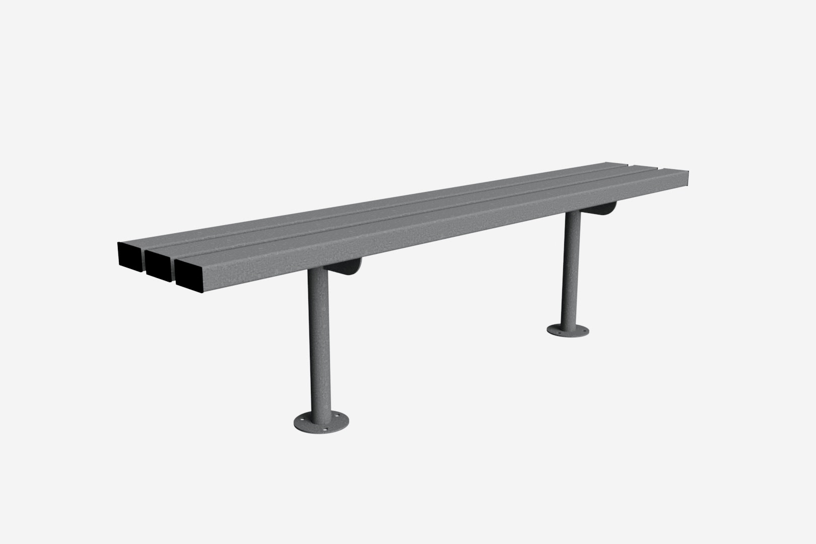 Triton Outdoor Bench: 300 Galvanised & Powder Coating Flexible Installation Options Public & Commercial Settings