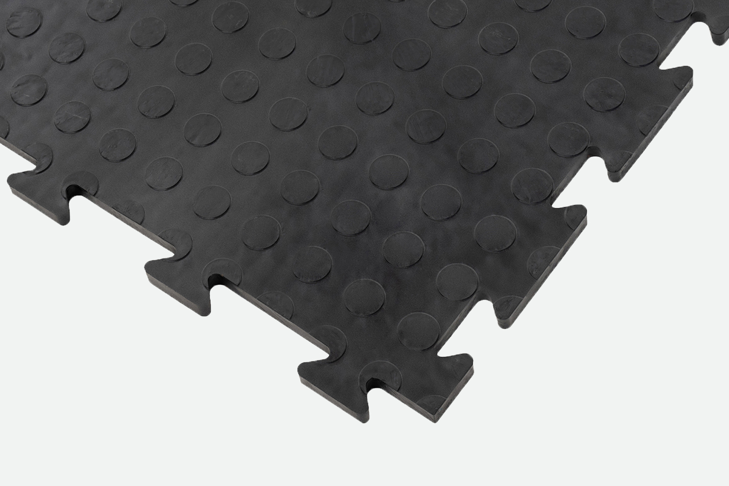 Interlocking Floor Tile - Durable Anti-Slip Penny Dot Finish for Garages & Workshops - Singular or Value Packs