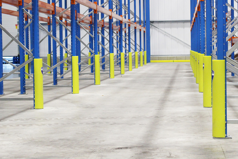 Racking Upright Protector: Yellow Hi-Vis: 'Rack Armour' Easy Installation in 4 Sizes