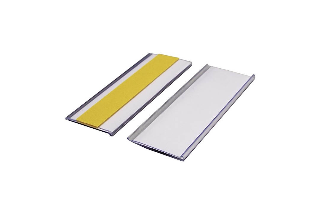 Label Holders Value Packs (50 &100) - Self-Adhesive Clear, Easy Identification, Multi-Size - Quick ChangeFor Warehouses, Retail, Shelving and Offices