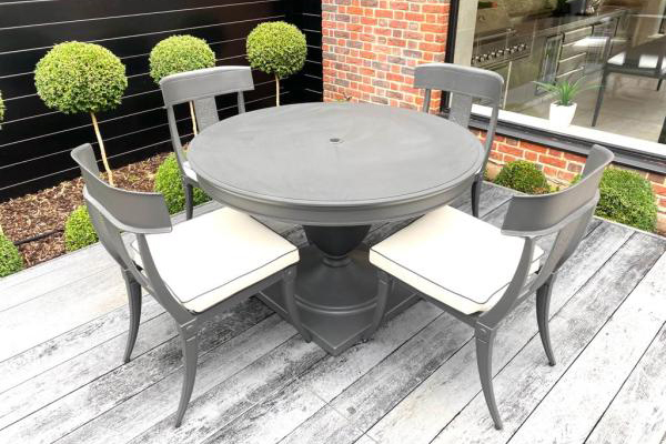 Garden Furniture Consisting of 5 pcs. 4 chairs & 1 table: Ebony Dining Set