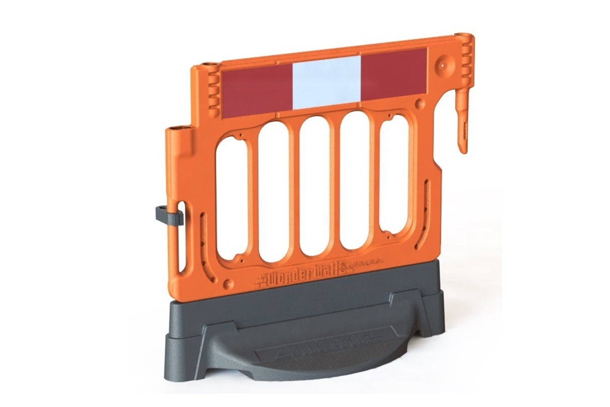 Safety Barrier 'Chapter 8' Pedestrian Protection, Self weighted barrier, Hi-Vis, protecting pedestrians from Hazards
