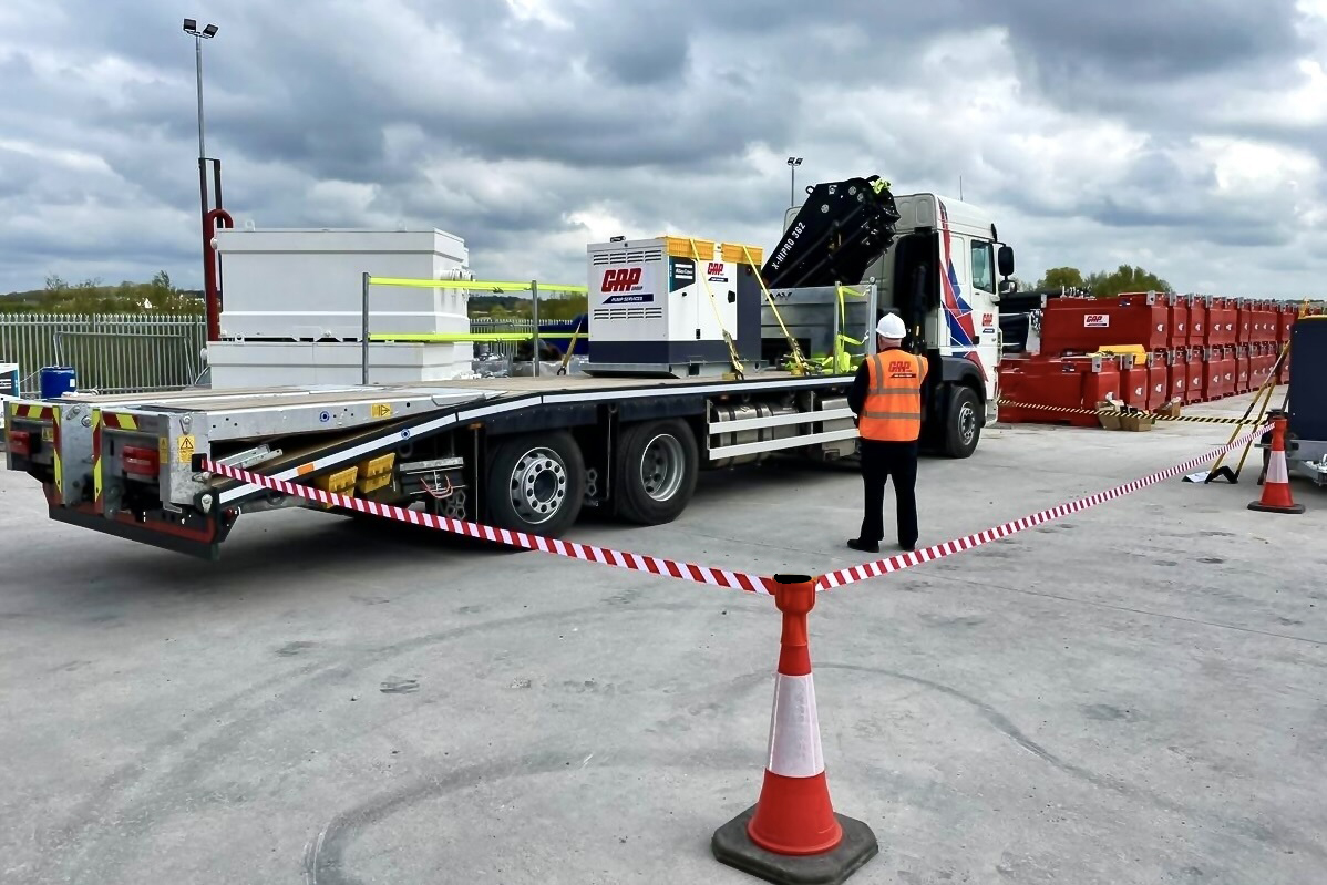 Traffic Cone Guide; a Traffic Cone Retractable Barrier Kit being used as an onsite safety barrier.
